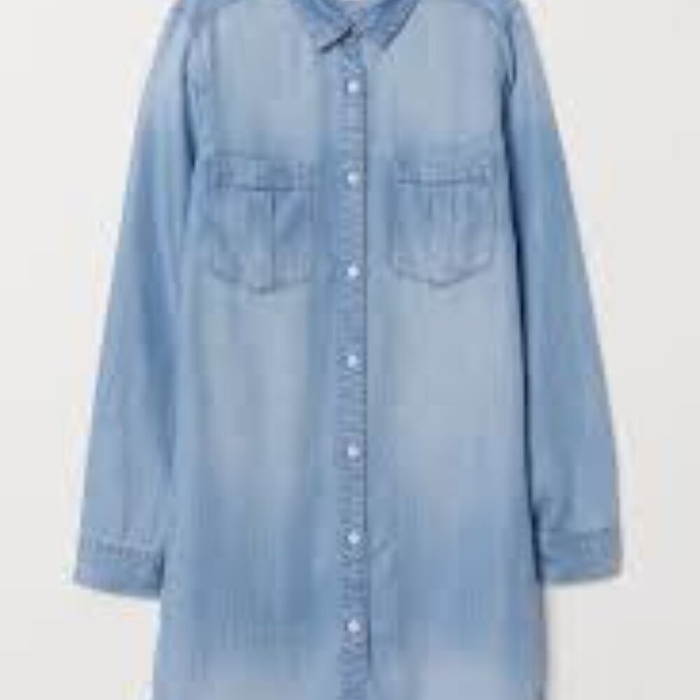 H&M Long Denim Shirt